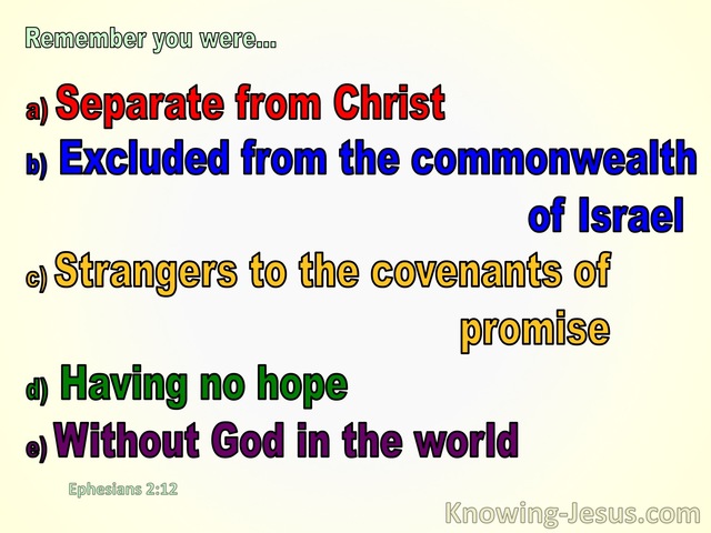 Ephesians 2:12 Remember You were Excluded From The Commonwealth Of Israel (beige)